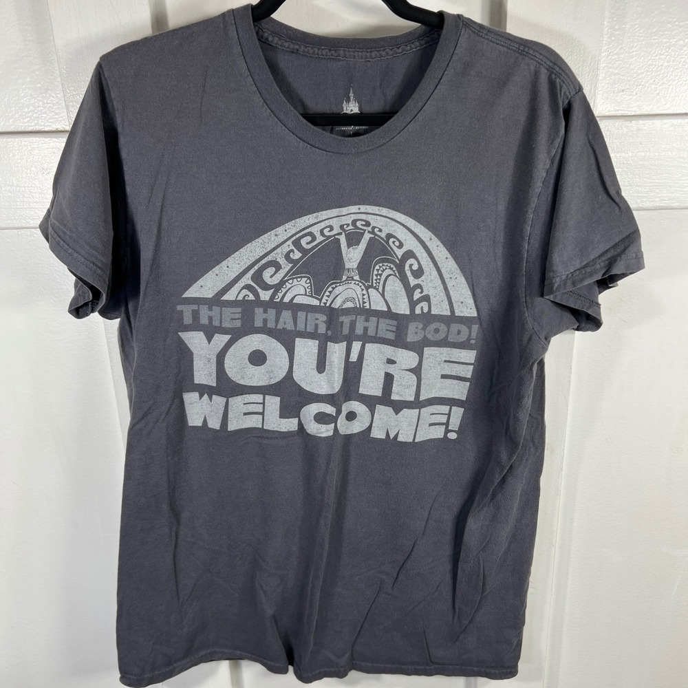 Disney Parks Moana Maui Youre Welcome Graphic T-Shirt Gray Large 1778